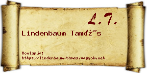 Lindenbaum Tamás névjegykártya
